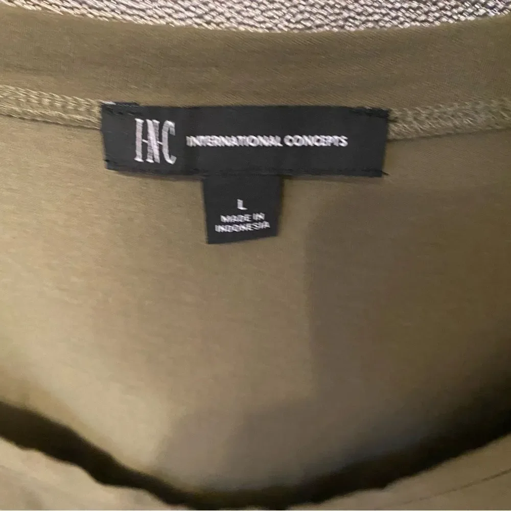 INC Pullover Top with Long Puffed Sleeves - Picture 2 of 3